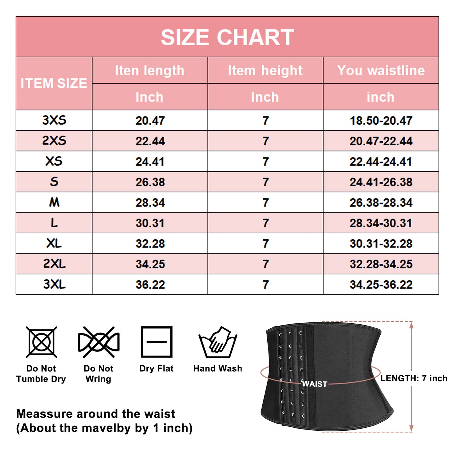 New Short Torso Waist Trainer 7 Inch Latex Body Shape Wear Tummy Control Women Underbust Corset Shaper