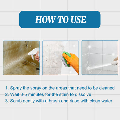 Jue-Fish Tile Cleaner Bathroom Tile Floor Marble Bright Powerful Stain Remover