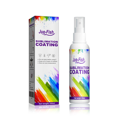 Jue-Fish Sublimation Coating Spray Clothes Heat Transfer Printing Thermal Transfer Wear-Resistant Stain-Proof Multi-Purpose Good Adhesion