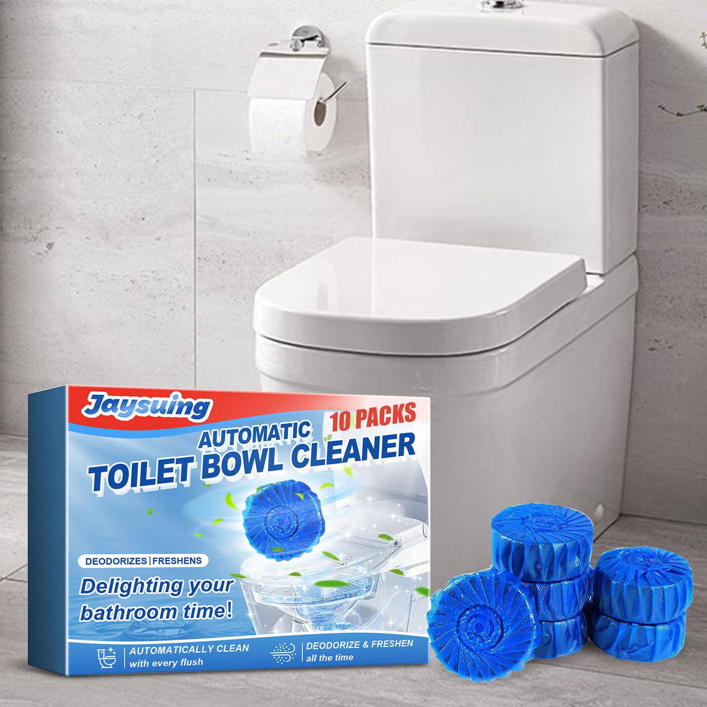 Jaysuing Toilet Blue Bubble Cleaning Block Household Descaling Deodorant Deodorant Fresh Toilet Cleaning Bar