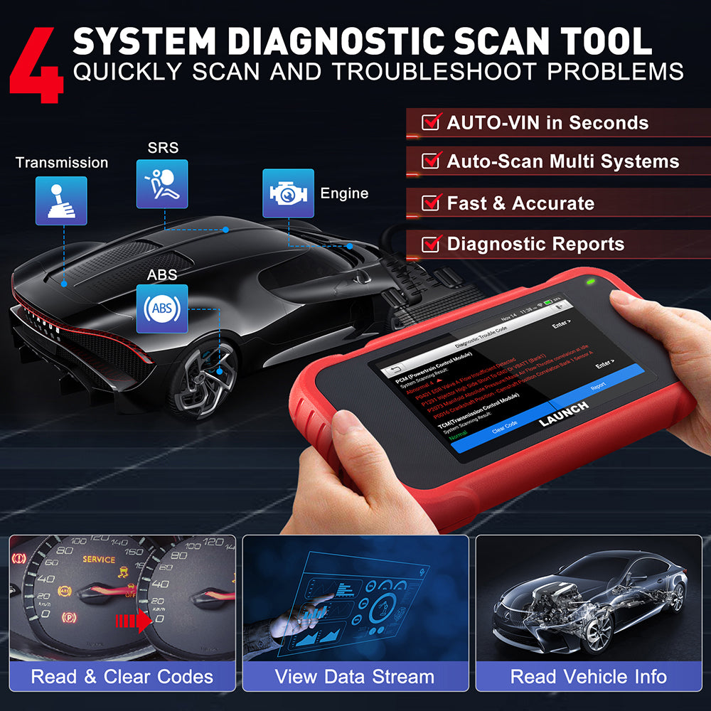 Universal  CRP123E V2.0 Four System Car Diagnostic Tool OBD2 Scanner Code Reader Upgraded Ver.of CRP123E 123X