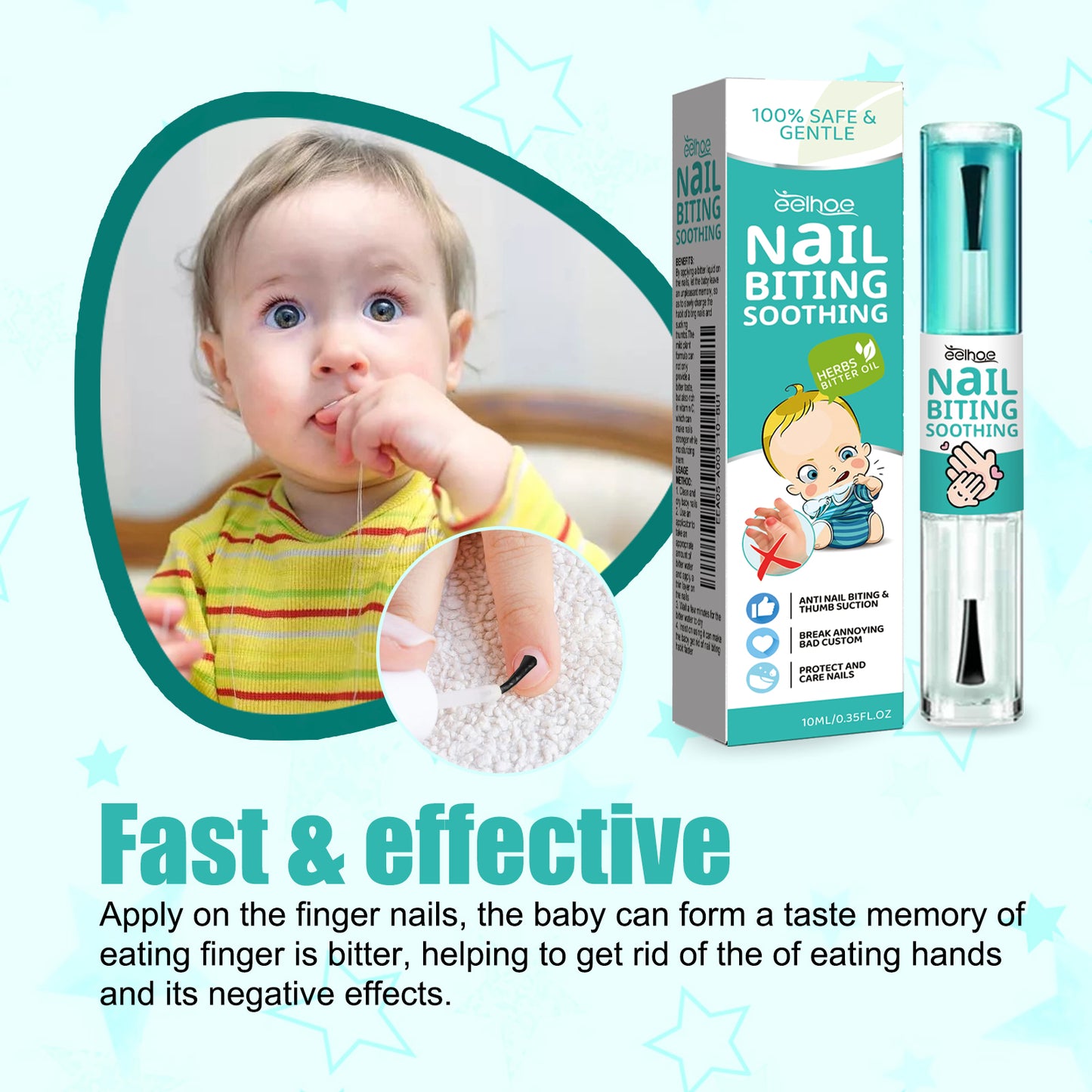 EELHOE Anti-Nail Biting Solution Prevent Infants and Toddlers from Nail Biting Nail Care Solution for Nail Biting Prevention