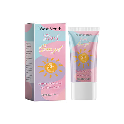 West&Month 2-in-1 Protective Lotion Summer Outdoor Double Care Facial Skin Moisturizing Protective Lotion