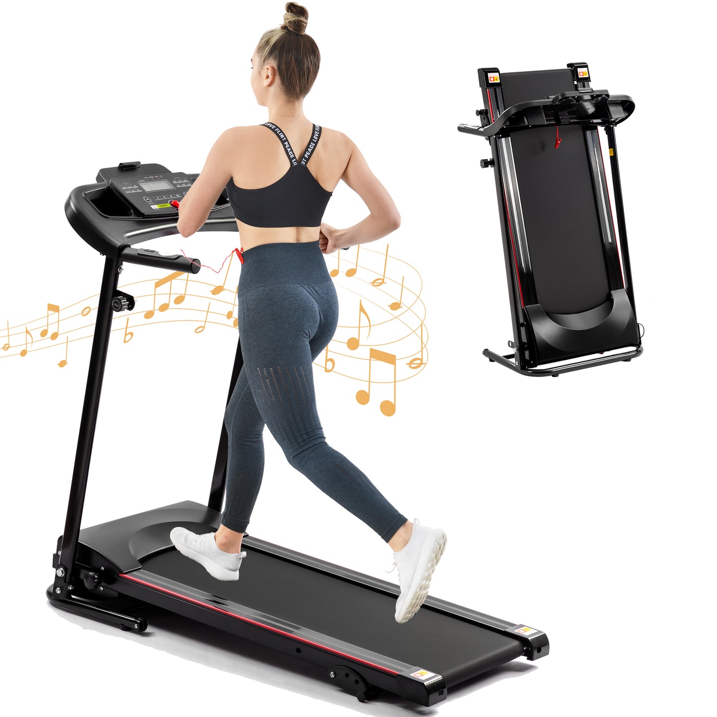 TOPKO in STOCK US WAREHOUSE Folding Treadmills with Incline Portable Electric Foldable Treadmill