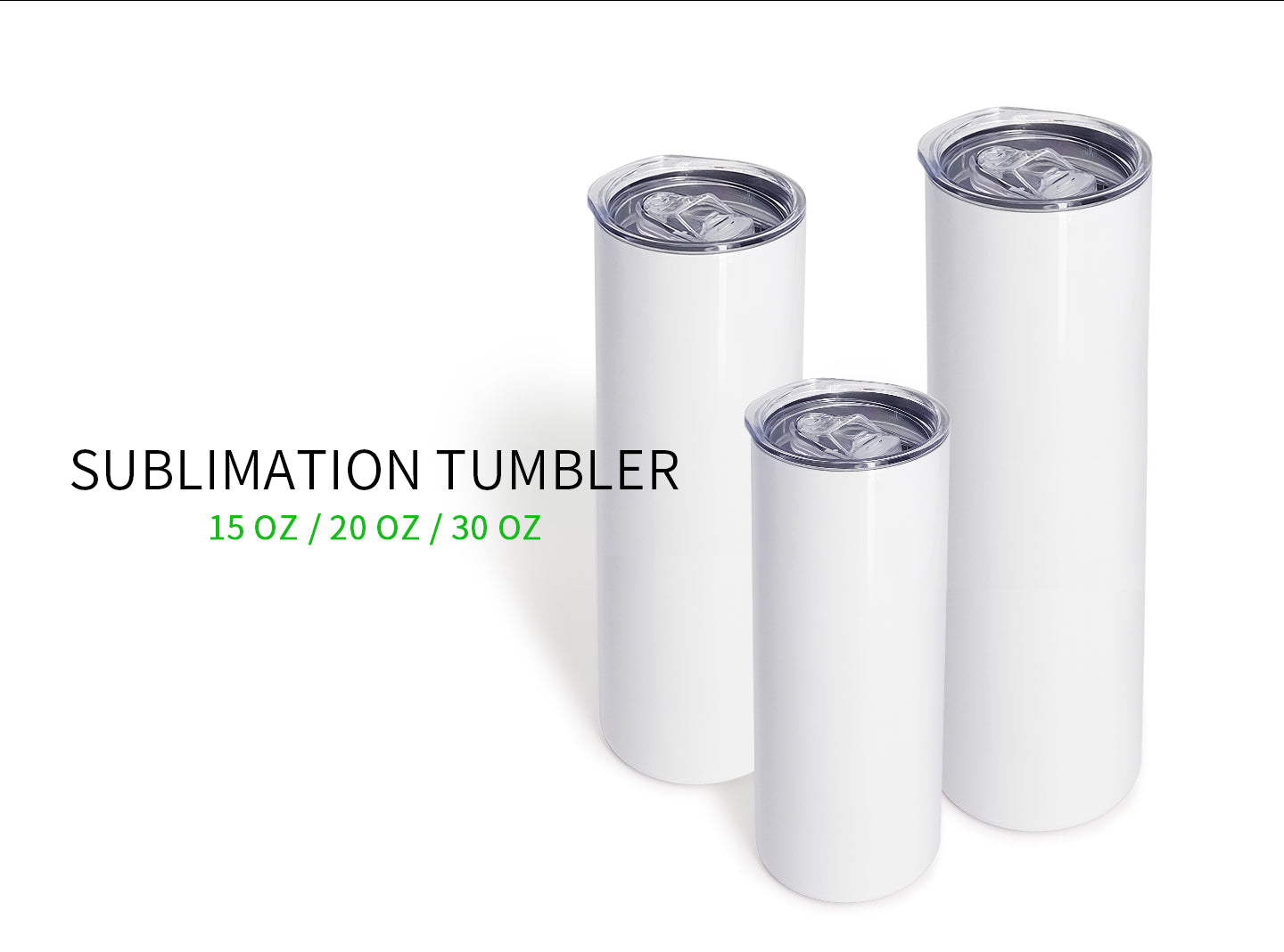 Wholesale Usa Warehouse Stocked 20oz 30oz White Skinny Sublimation Blanks Cups Stainless Steel Tumblers With Straw