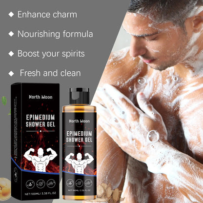 North Moon Men's Body Wash Body Skin Cleansing Moisturizing Fragrant Smooth Skin Shower Gel