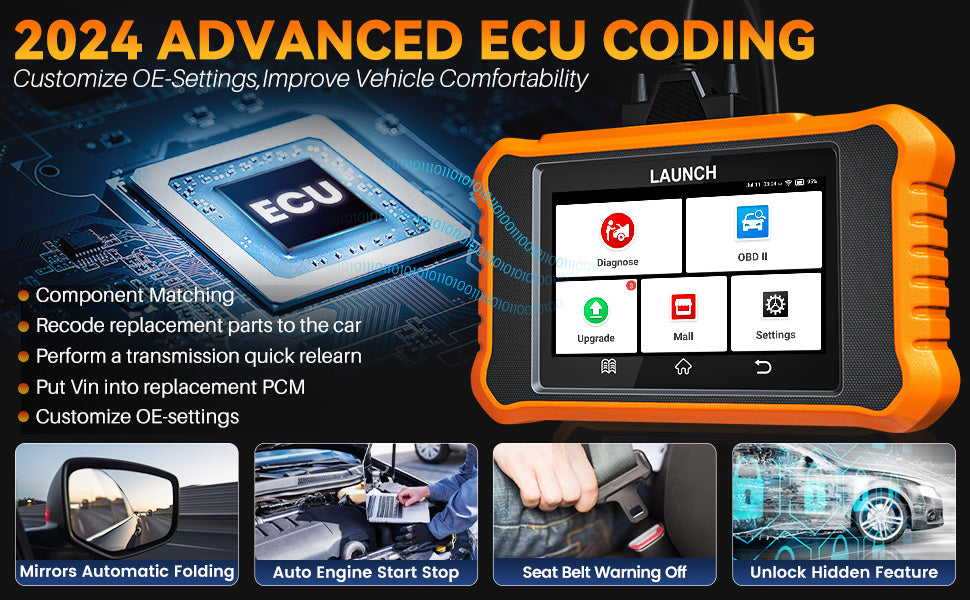 Launch CRE 2.0 for Ford Series Auto Diagnostic Tool Machine All System ECU Coding OBD2 Code Reader