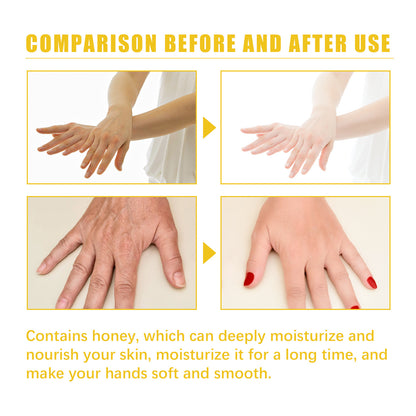 OceAura Milk Honey Peel-Off Hand Mask Moisturizing and Softening Skin, Relieves Dry Hands