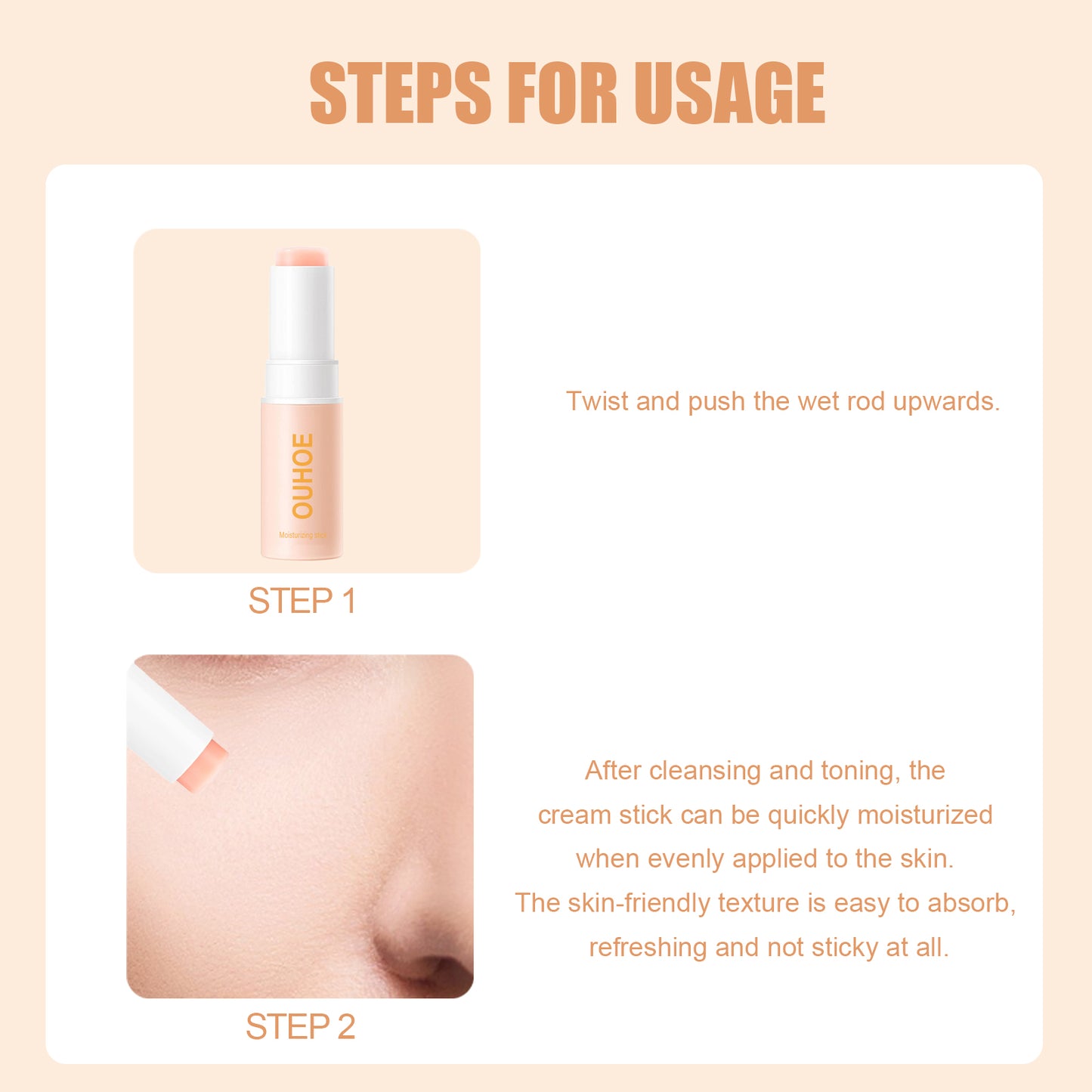 OUHOE Anti-Wrinkle Moisturizing Cream Stick Moisturizing Skin Anti-Wrinkle Brightening Skin Fading Facial Fine Lines Neck Lines Stick