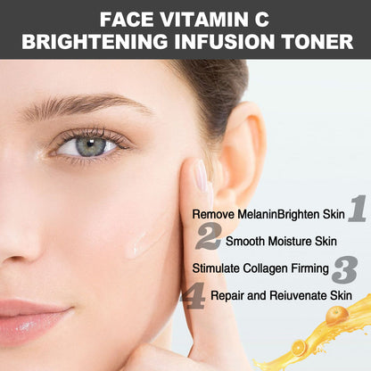 EELHOE Vitamin C Brightening Toner Fading Acne Marks Spots Refreshing Moisturizing Firming Whitening Skin Water