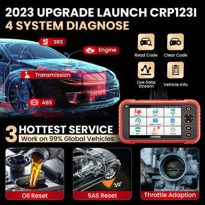 2025  CRP123i V2.0  4 System Diagnostic Tool Machine for All Cars OBD2  Scanner 3 Resets Battery Test Lifetime Free