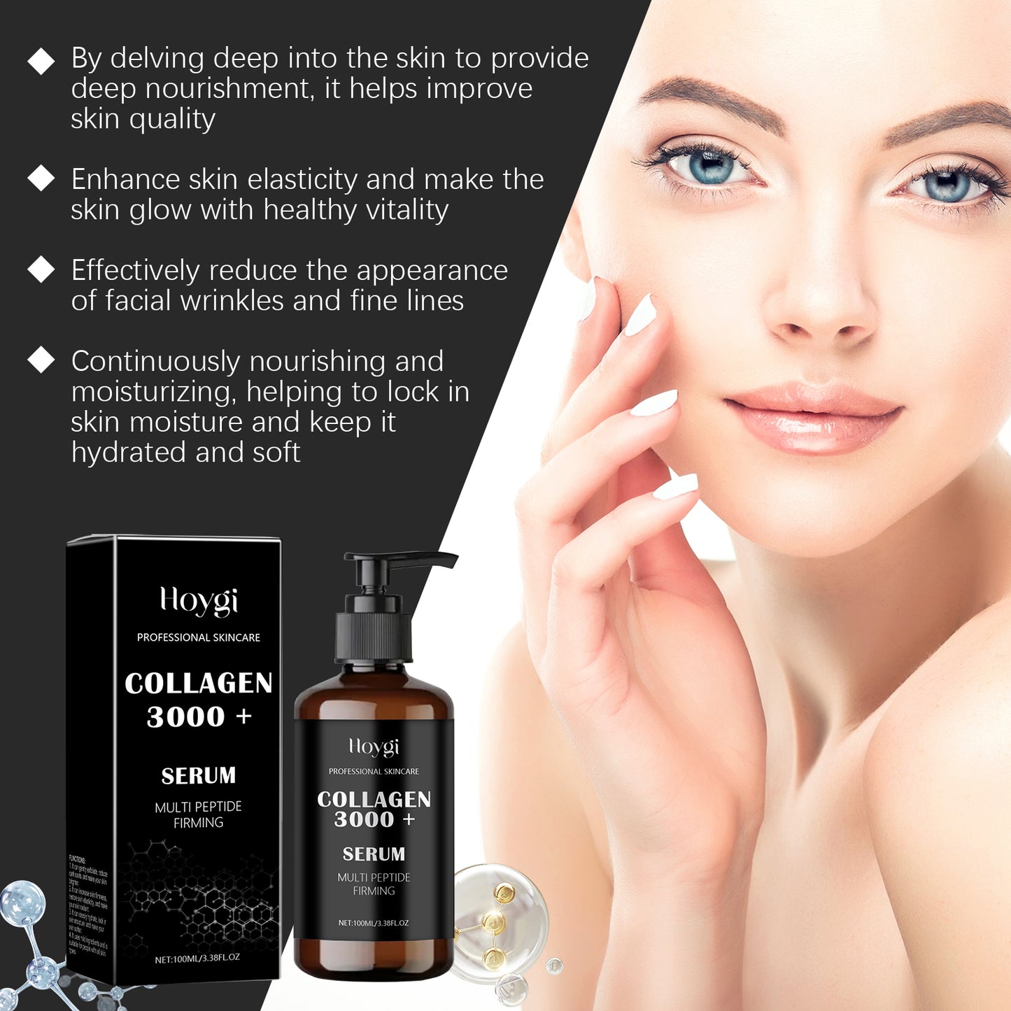 Hoygi Hyaluronic acid essence Hydrating, Moisturizing and Caring Skin Brightening, Soft, Gentle and Caring Essence