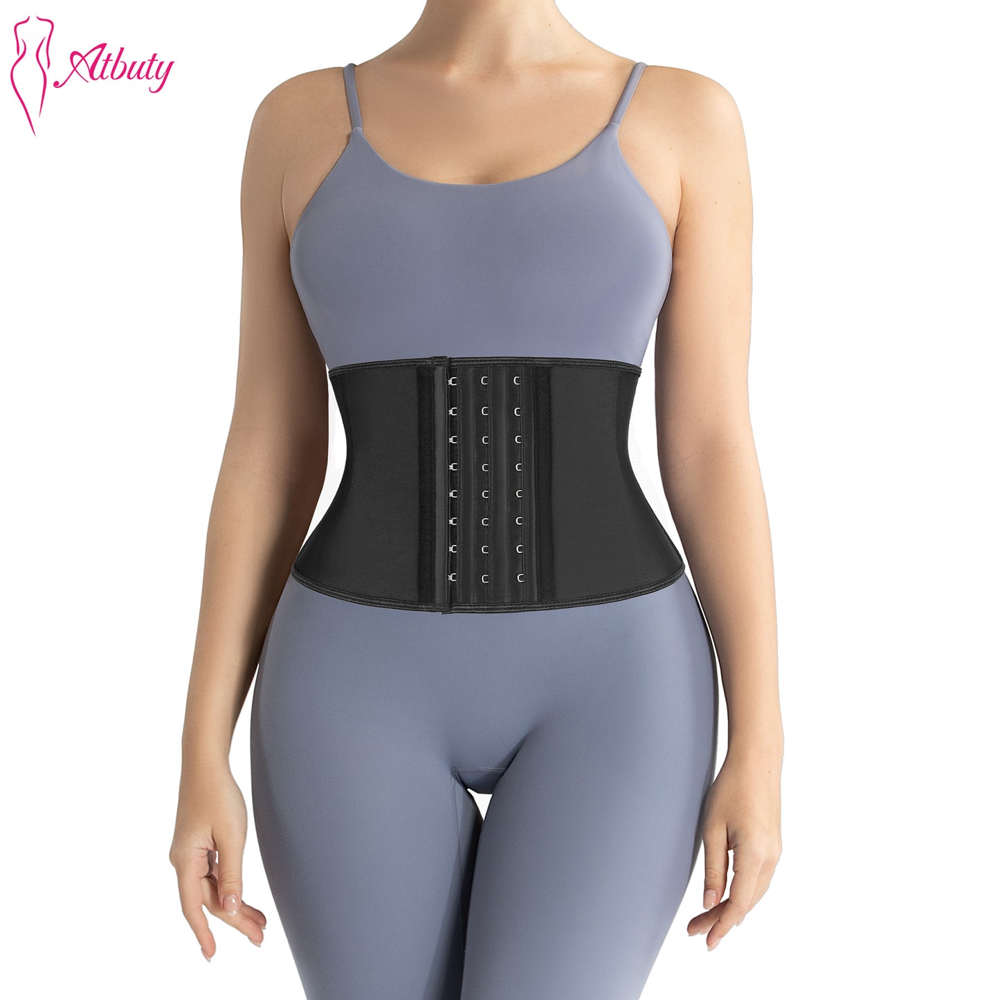 New Short Torso Waist Trainer 7 Inch Latex Body Shape Wear Tummy Control Women Underbust Corset Shaper