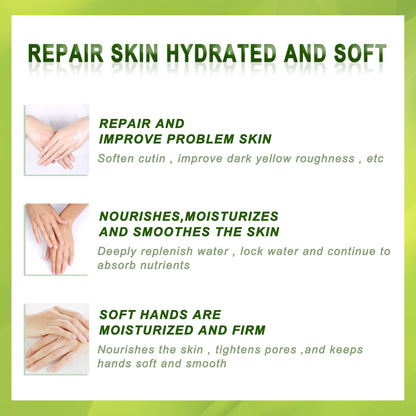 Jaysuing Green Tea Anti-Wrinkle Hand Mask Moisturizing Exfoliating Callus Repair Firming Tear-off Hand Mask