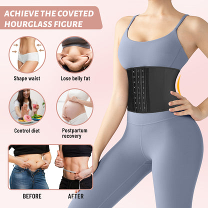 New Short Torso Waist Trainer 7 Inch Latex Body Shape Wear Tummy Control Women Underbust Corset Shaper