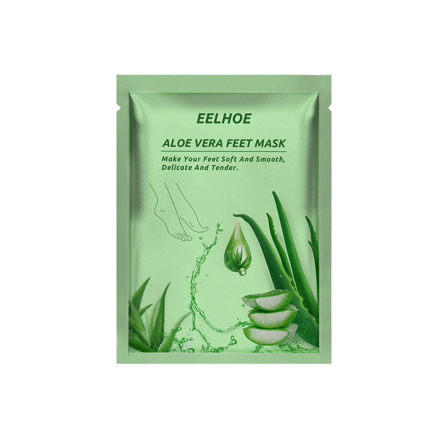 EELHOE Aloe Foot Mask Moisturizing Anti-Chap Exfoliating Skin Care Foot Mask