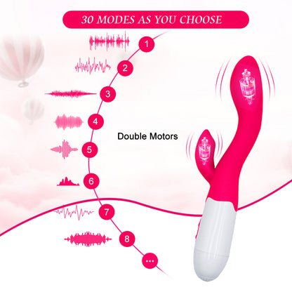 G Spot Rabbit Vibrator Sex Toy for Women Dildo Vibrating Vagina Clitoris Massager Rechargeable Vibration AV Stick Adult Sex Toys