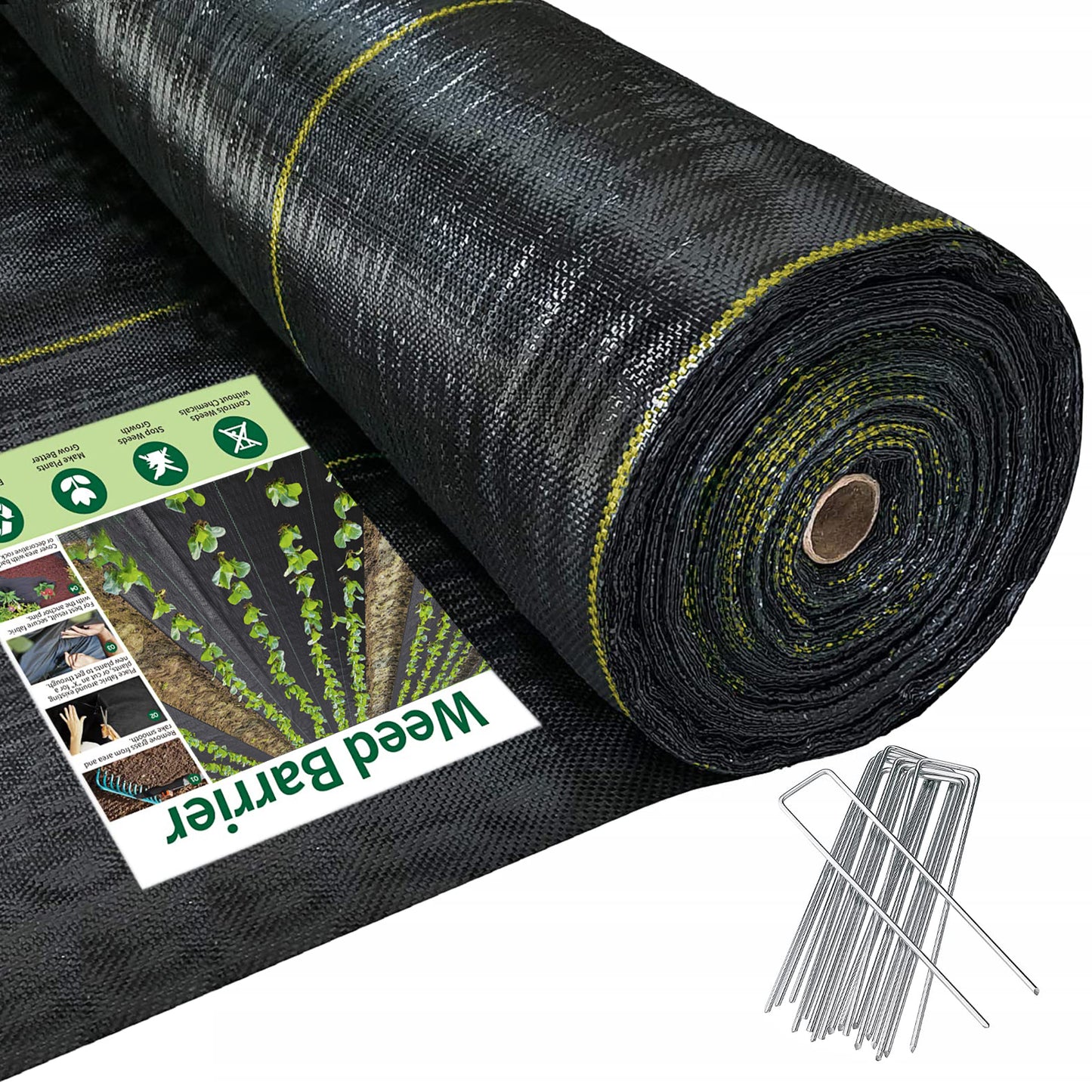 4*100FT 90g Black Agricultural  Weed Mat Ground Cover for Greenhouse Garden Farming Weed Barrier Fabric for Agriculture