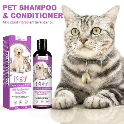 Yegbong Pet Shampoo Pet Bathing Solution for Itchy Skin Relief, Smooth and Tangle-Free Hair Shampoo