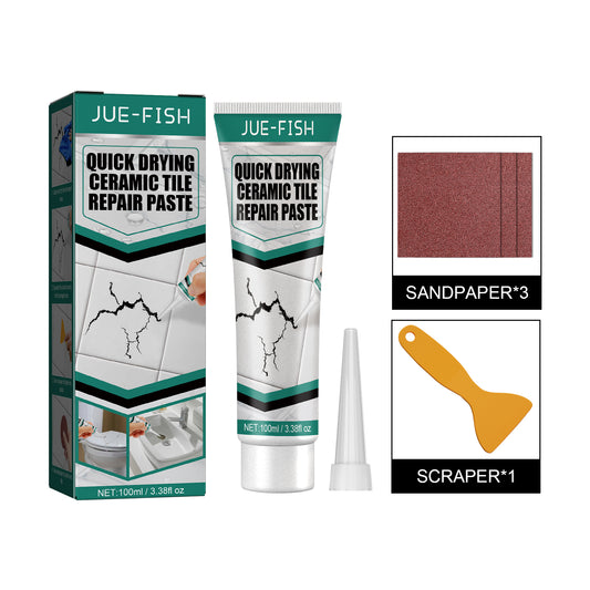 Jue-Fish Tile Repair Paste Crack Repair Tile Quick-Drying Adhesive Marble Bathtub Furniture Toilet