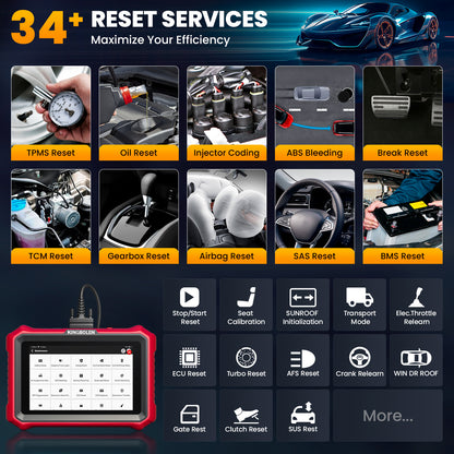 Kingbolen K8 Elite Full System OBD2 Scanner Car Diagnostic Tool Machine 28 Resets ECU Coding As  X431 PROS ELITE