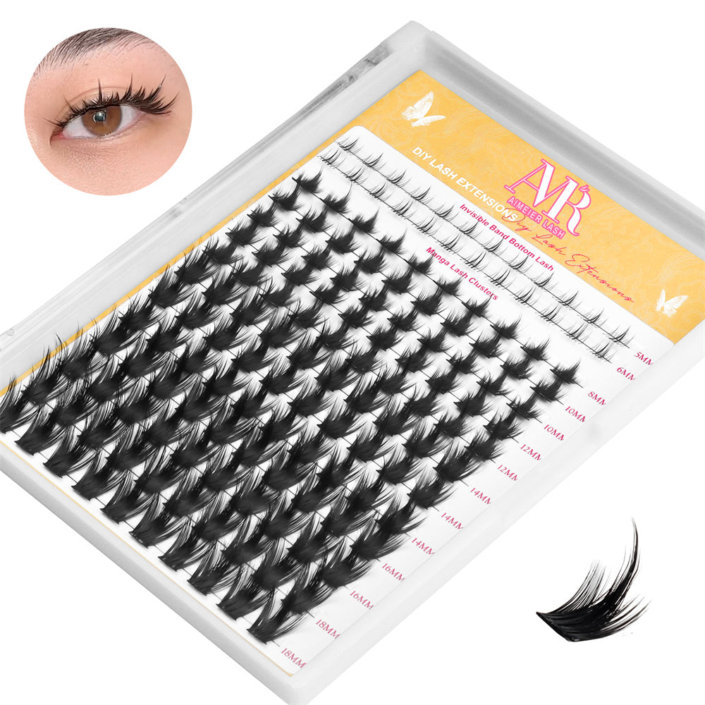 US Local Stock Custom Eyelash Cluster DIY Hand Made Silk Mix Curl Individual Lash Segment DIY 3D Eye Lash Clusters