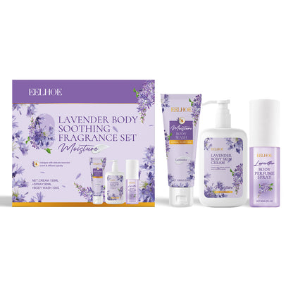 EELHOE Lavender Body Soothing Fragrance Gift Set Gentle Moisturizing Skin Hydrating Skincare Set