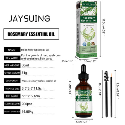 Jaysuing Multi-effect Rosemary Essential Oil Hair Strengthening Moisturizing Thick Hair Skin Care Multi-Effect Essential Oil