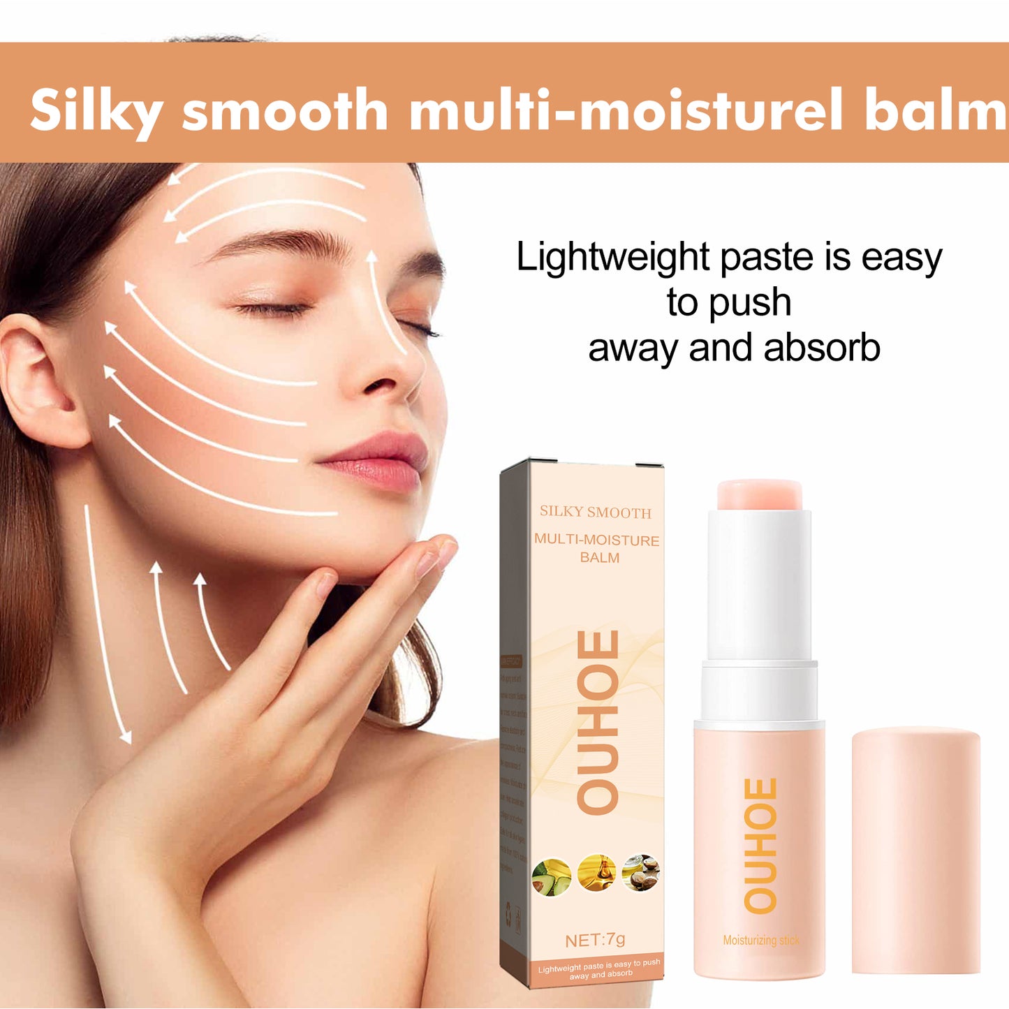 OUHOE Anti-Wrinkle Moisturizing Cream Stick Moisturizing Skin Anti-Wrinkle Brightening Skin Fading Facial Fine Lines Neck Lines Stick