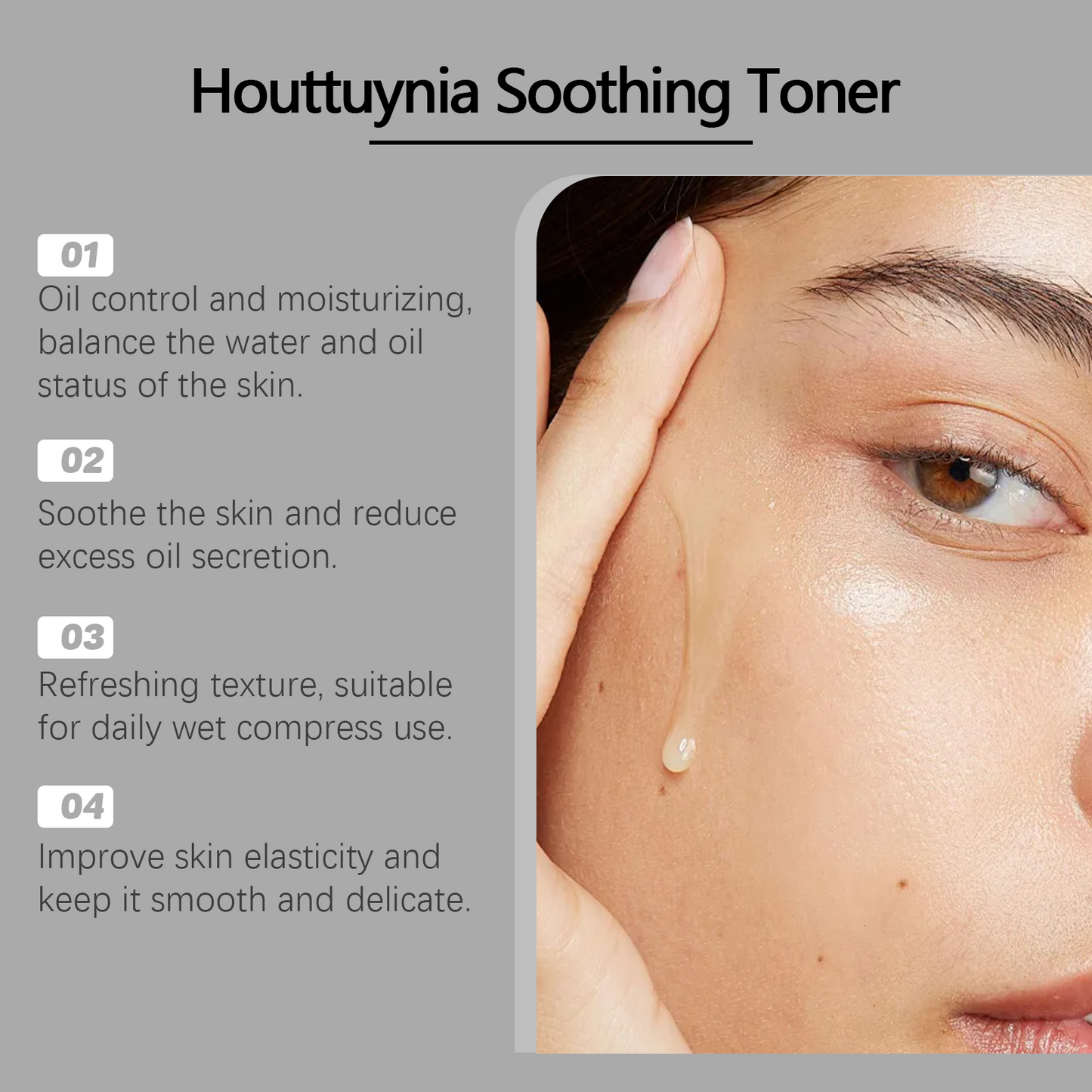 Hoygi Houttuynia cordata Toner Deep Hydration Firming Softening Radiant Skin Facial Skincare Essence Water