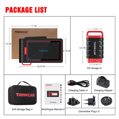 Thinktool ThinkScan Max 2 Full System Lifetime Free AF DPF IMMO 28 Reset OBD2 Scanner Support CANFD for GM