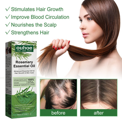 OUHOE Rosemary Hair Thickening Oil Anti-Breakage Hair Loss Strong Hair Root Moisturizing Essential Oil