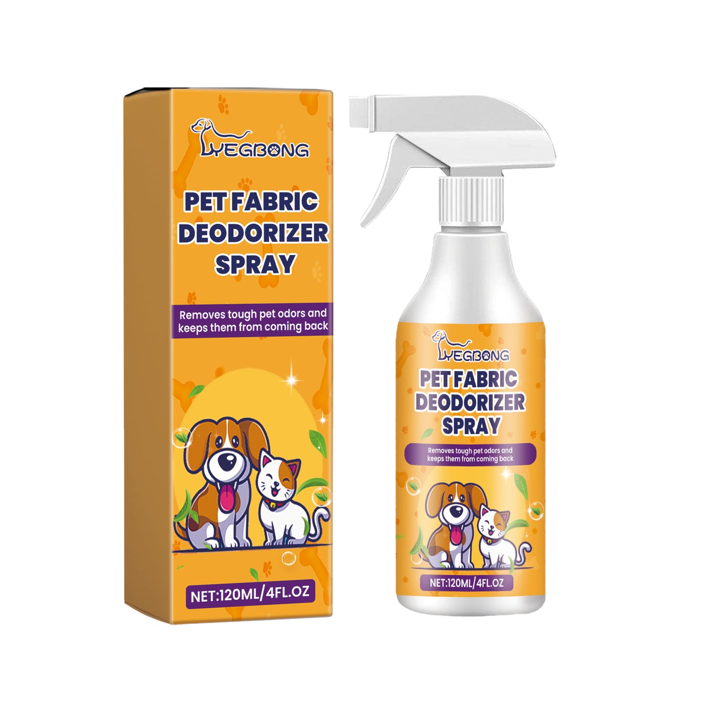 Yegbong Pet Deodorizing Spray Cleaning Pet Odor Indoor Air Freshener Long-lasting Fragrance Deodorant