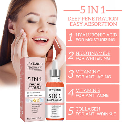 Jaysuing 5Combination1Facial Essence Moisturizing Skin Firming Fade Spots Acne Skin Beautifying Essence