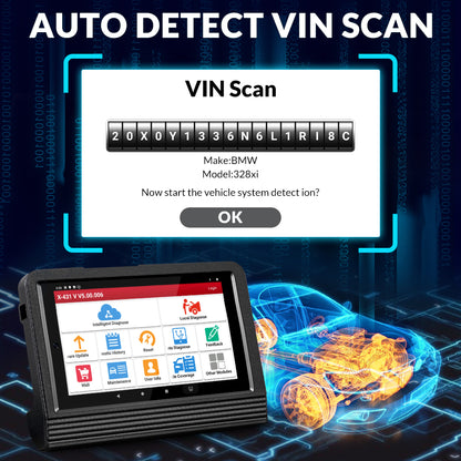 X431 PRO V5.0 Car Full System Diagnostic Tools Auto OBD OBD2 Scanner ECU Coding 37+ Reset Active Test