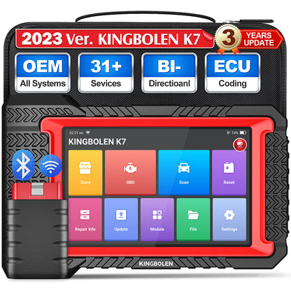 KINGBOLEN K7 OBD2 Scanner Bidirectional Diagnostic Tool 3-Year Update 28+ Reset Service ECU Coding  All System THINKSCAN MAX 2