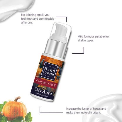 OceAura Pumpkin Moisturizing Hand Cream Hydrating Moisturizing and Nourishing Care Hand Skin Anti-Drying Hand Cream