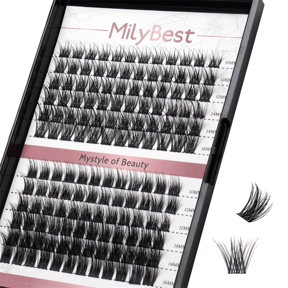 US Local Stock Cluster Lashes Kit Individual DIY Lash Extension Volume Silk Natural Handmade C D Mixed Curl DIY Cluster Lash Kit