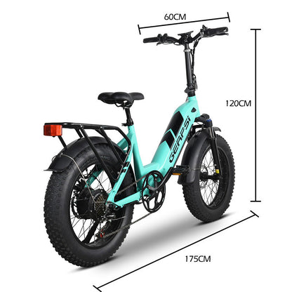 MZ-9 Eu US Warehouse Stock 20 Inch 48V 500W 750W Full Suspension Folding Fatbike E-Bike Electric Bicycle for Sale