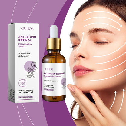 OUHOE Retinol Anti-Wrinkle Serum Hydrating Moisturizing Lifting Firming Diminishing Fine Lines Nourishing Skincare Essence