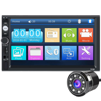 Car Stereo Radio HD 7" Touch Screen 12V 2 Din FM Radio ISO Power Cable Aux Input Receiver SD USB MP5 Autoradio Player