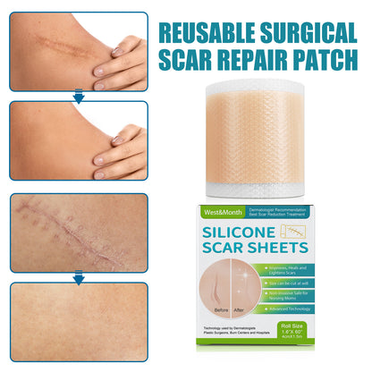 West&Month Self-Adhesive Silicone Scar Sticker Repair Orange Peel Lines Growth Lines Smooth Skin Care Beauty Patch