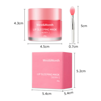 West&Month Jelly Lip Mask Moisturizing Hydrating Lip Wrinkle Reduction Nourishing Lip Skin Sleep Jelly Lip Mask