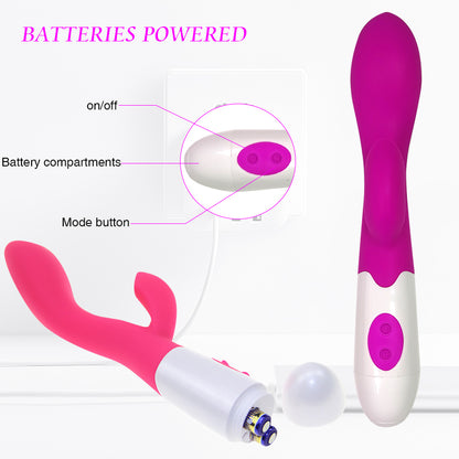 G Spot Rabbit Vibrator Sex Toy for Women Dildo Vibrating Vagina Clitoris Massager Rechargeable Vibration AV Stick Adult Sex Toys