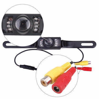 IPoster 7" Car Reversing Mirror Monitor + 7 Infrared LED Car License Plate Mount Backup Camera