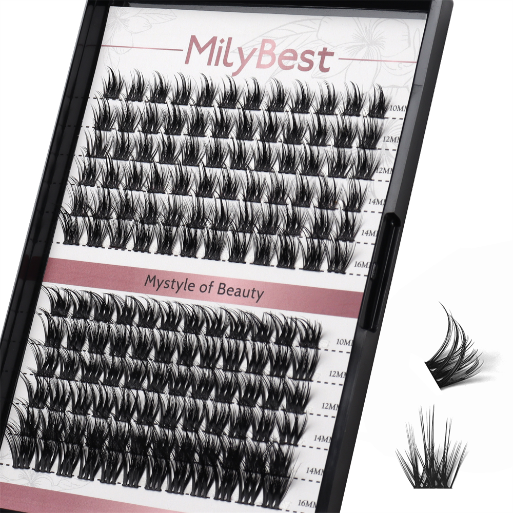 US Local Stock DIY Segment Eyelashes Individual Lash Extension Mega Set 336 Pcs Silk Cluster Lashes Book