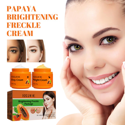 EELHOE Papaya Whitening Freckle Cream Lighten Facial Freckles, Dark Spots, Brighten and Moisturize Skin Day & Night Cream