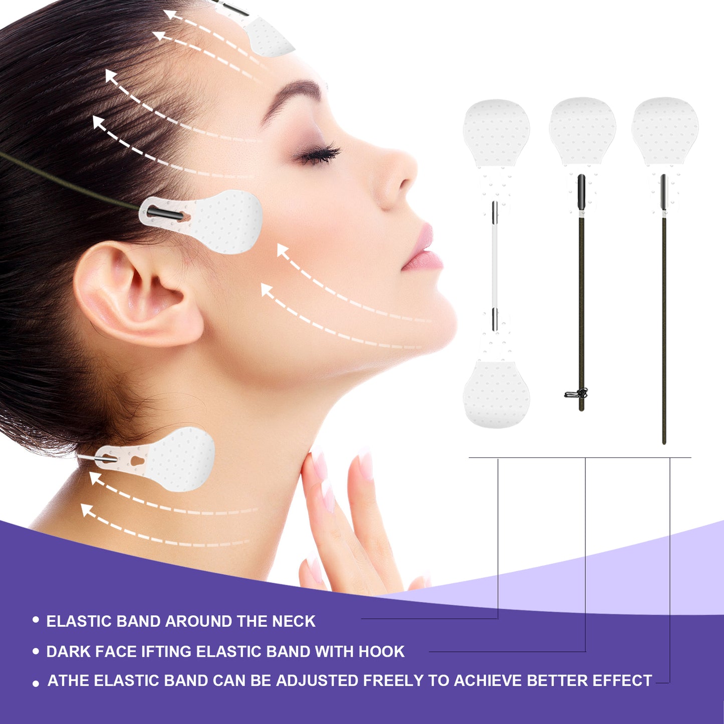 EELHOE Invisible Face Lifting Tape Tightening Facial Skin Shrinking Chin Muscles V Face Lifting and Shaping Patch