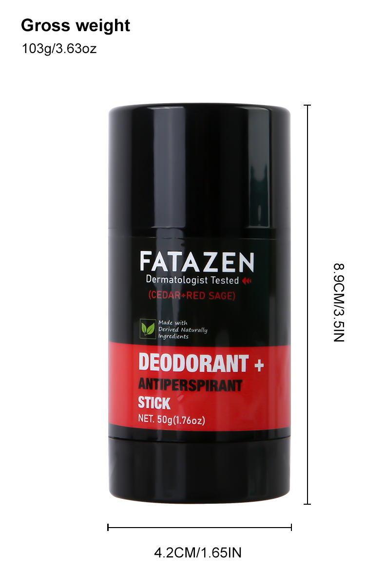 FATAZEN Wholesale Herbal Deodorant Antiperspirant Stick Natural Vegan Cedar Red Sage Fragrance Deodor Balm Deodorant Stick