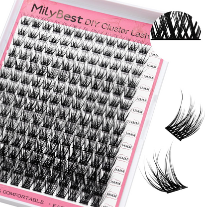 US Local Stock DIY Segment Eyelashes Individual Lash Extension Mega Set 336 Pcs Silk Cluster Lashes Book